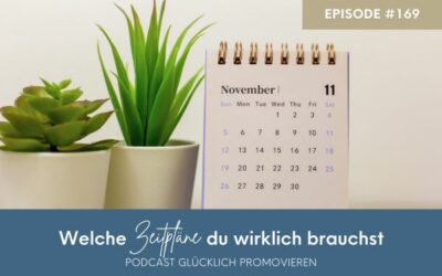 Welche Zeitpläne für Promotion